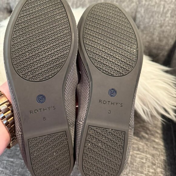 Rothy's The Flat Gray Round Toe Size 8 Ballet Slip On Travel Textile - Picture 4 of 7